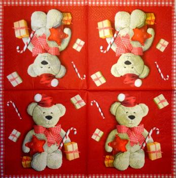 147 Bären Christmas - 3-ply (red) - Avantgarde